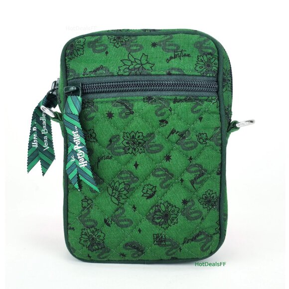 RARE! Vera Bradley Harry Potter RFID Small Convertible Crossbody Bag, Slytherin - Picture 6 of 14